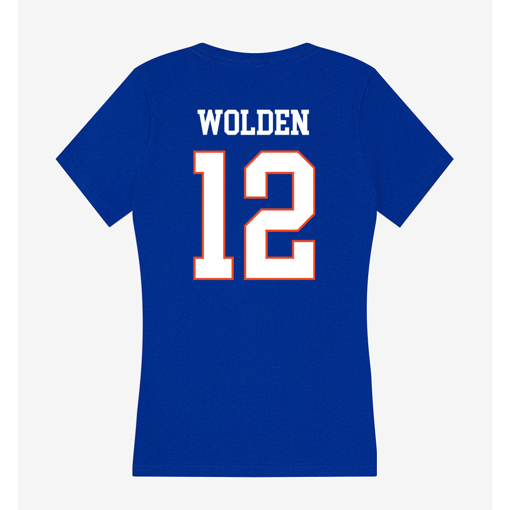 Boise State - NCAA Beach Volleyball : Addi Wolden - Women's V-Neck T-Shirt-1