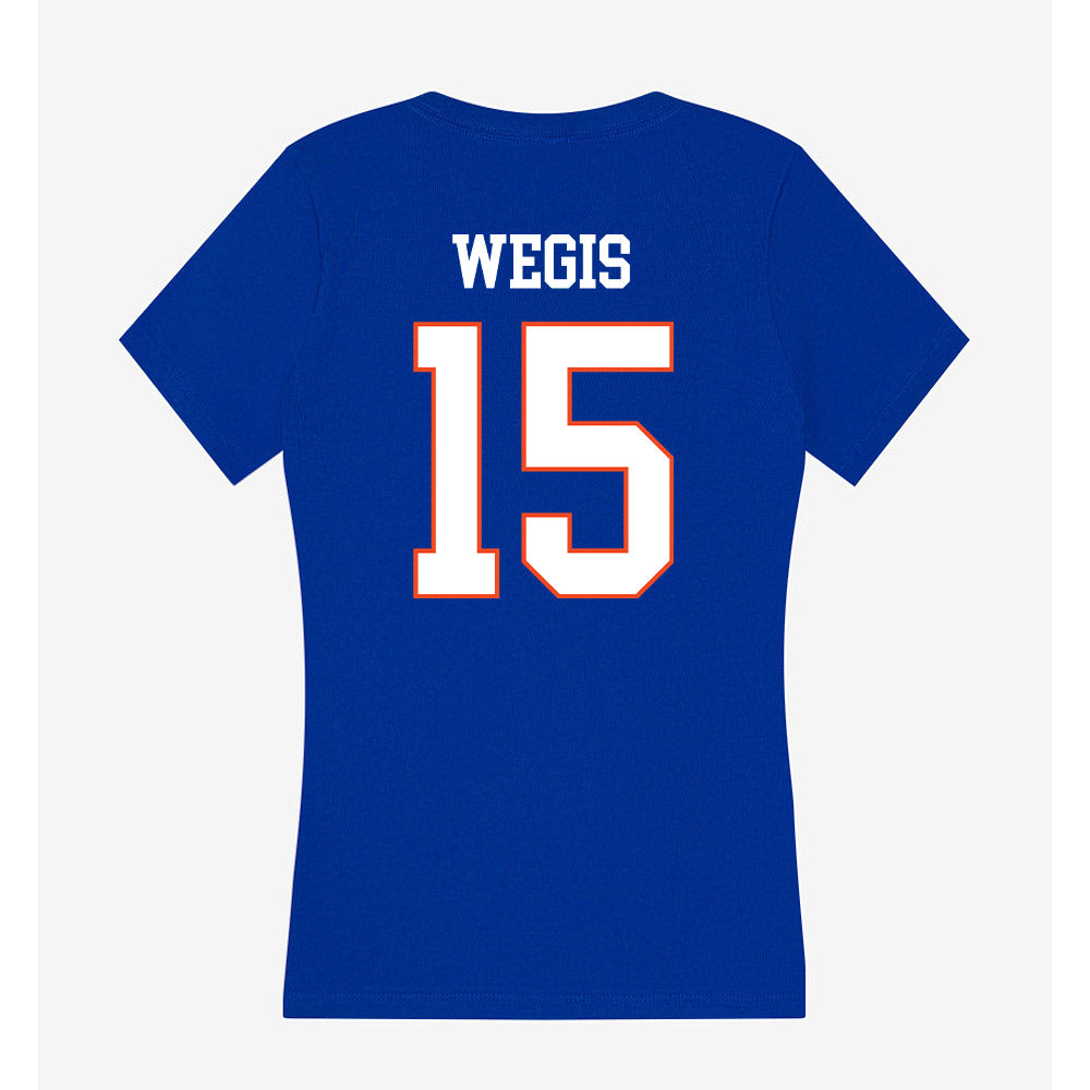 Boise State - NCAA Football : Tyler Wegis - Women's V-Neck T-Shirt-1