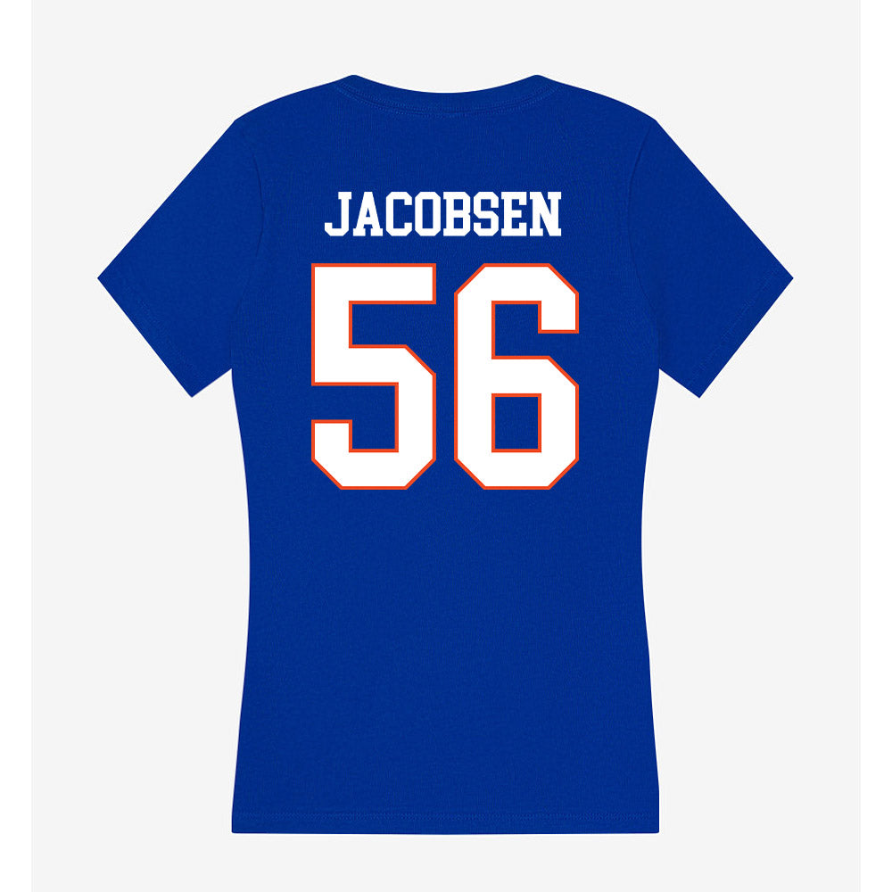 Boise State - NCAA Football : Mason Jacobsen - Women's V-Neck T-Shirt-1