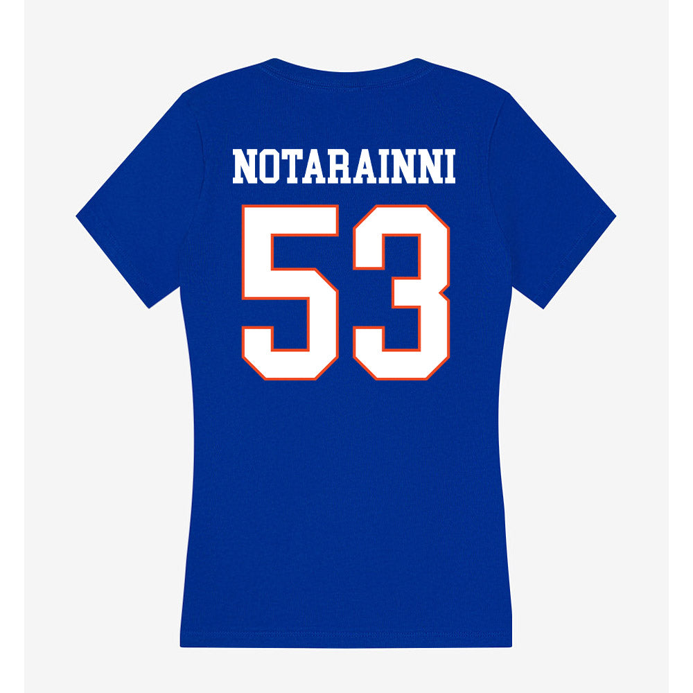 Boise State - NCAA Football : Marco Notarainni - Women's V-Neck T-Shirt-1