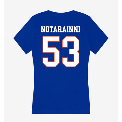 Boise State - NCAA Football : Marco Notarainni - Women's V-Neck T-Shirt-1