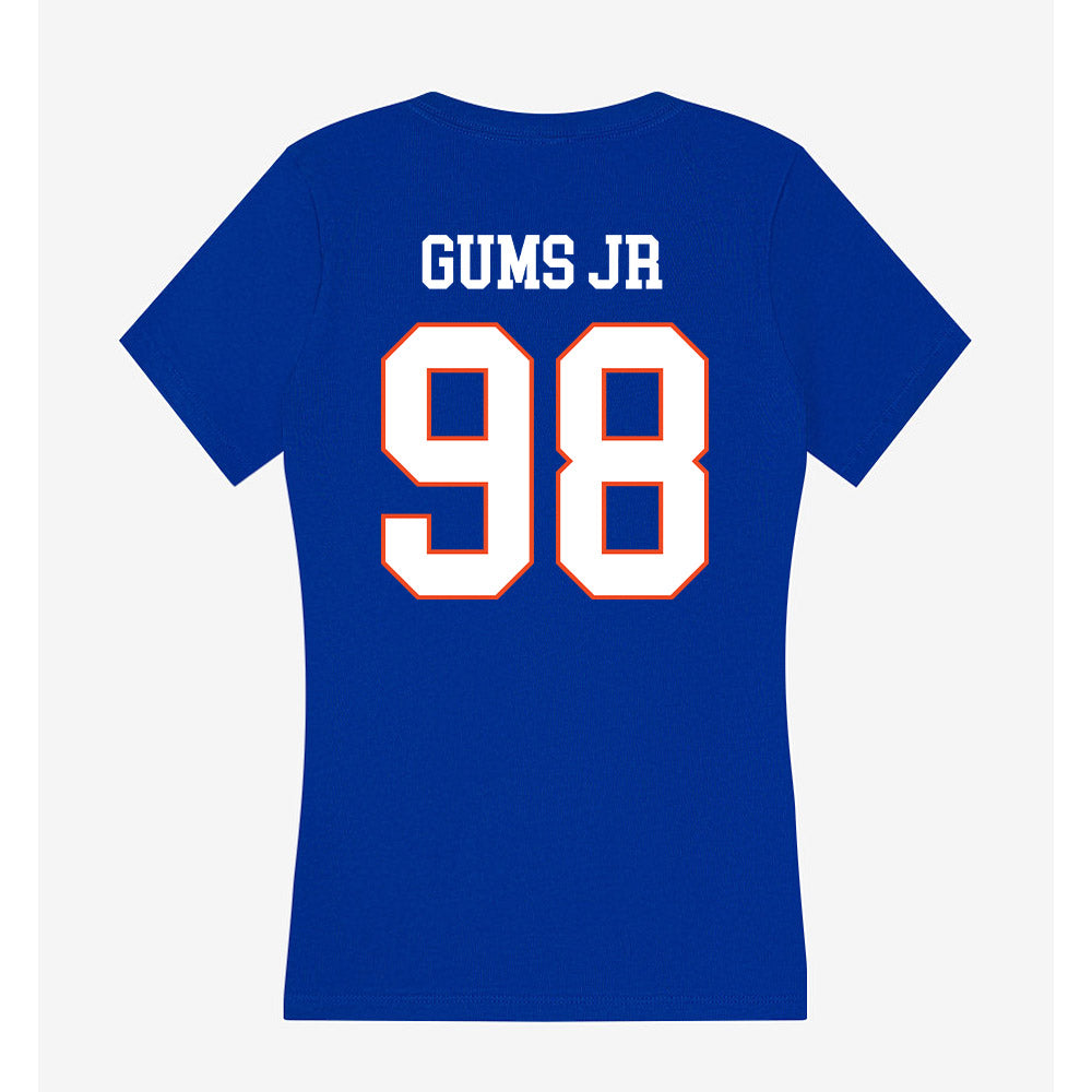 Boise State - NCAA Football : Herbert Gums Jr - Women's V-Neck T-Shirt-1