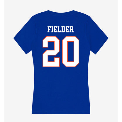 Boise State - NCAA Men's Basketball : Drew Fielder - Women's V-Neck T-Shirt-1