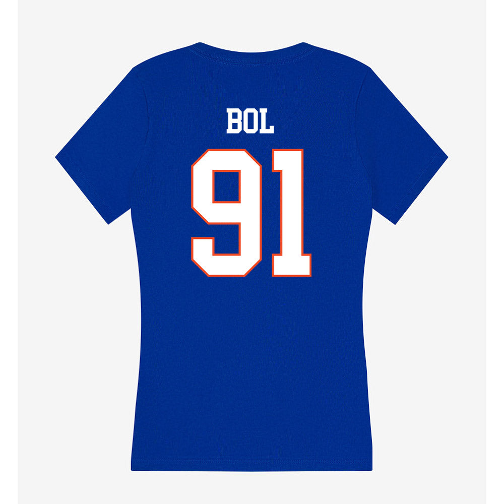 Boise State - NCAA Football : Bol Bol - Women's V-Neck T-Shirt-1
