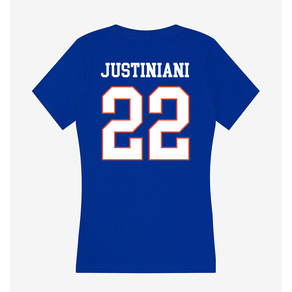 Boise State - NCAA Women's Soccer : Michaela Justiniani - Women's V-Neck T-Shirt-1