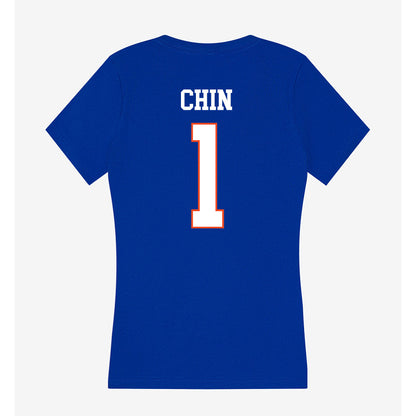 Boise State - NCAA Men's Tennis : John Chin - Women's V-Neck T-Shirt-1