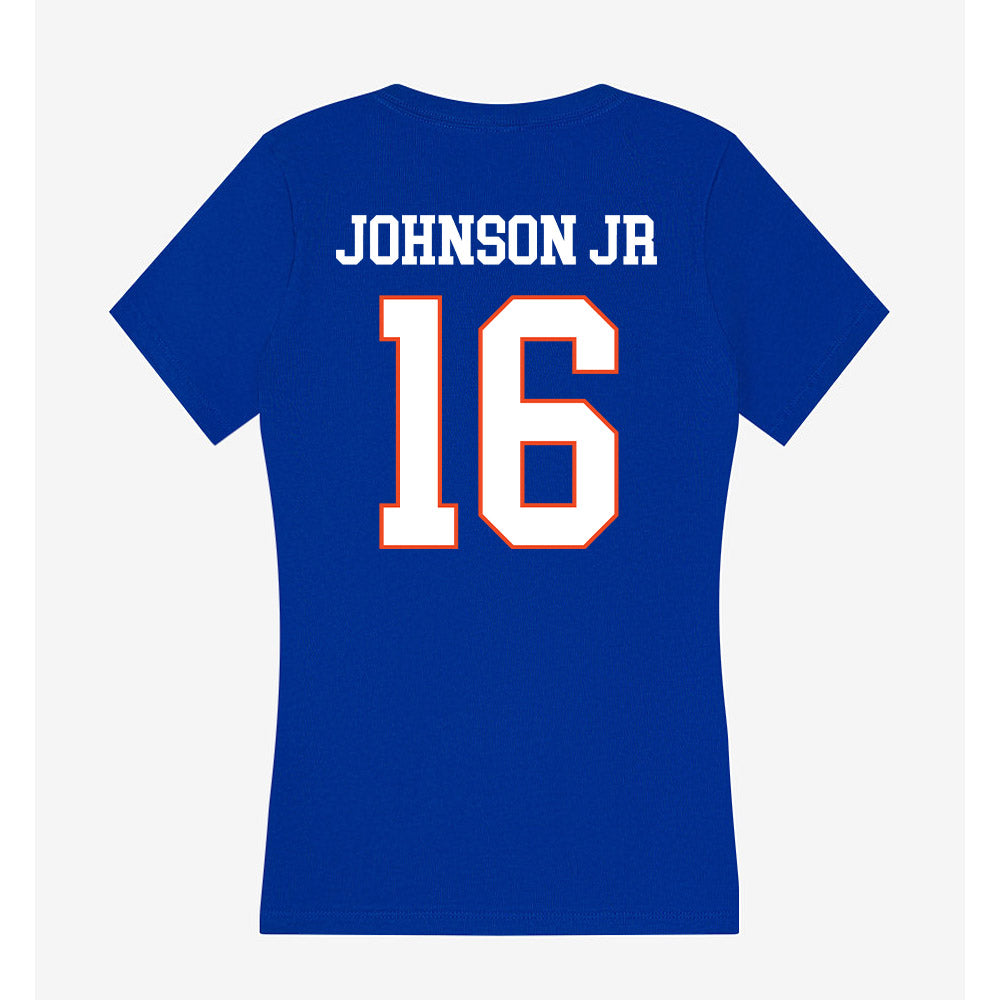 Boise State - NCAA Football : Franklyn Johnson Jr - Women's V-Neck T-Shirt-1
