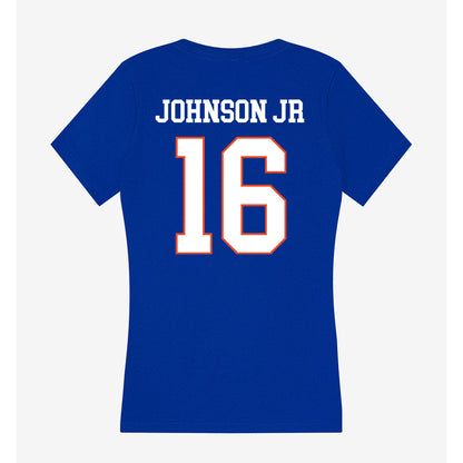 Boise State - NCAA Football : Franklyn Johnson Jr - Women's V-Neck T-Shirt-1