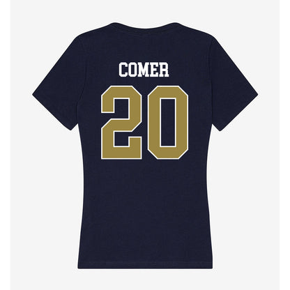 Georgia Southern - NCAA Women's Soccer : Addison Comer - Women's V-Neck T-Shirt-1
