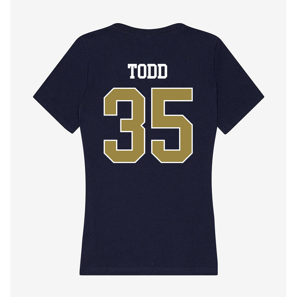 Georgia Southern - NCAA Football : Taeo Todd - Women's V-Neck T-Shirt-1