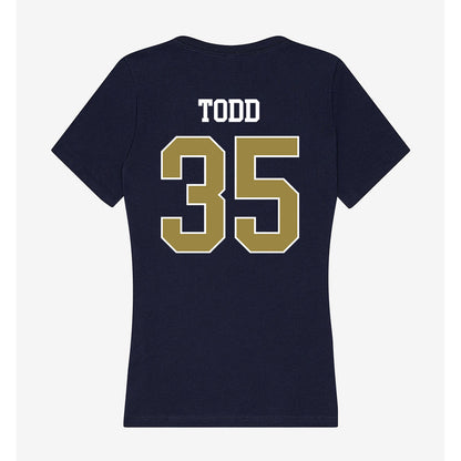 Georgia Southern - NCAA Football : Taeo Todd - Women's V-Neck T-Shirt-1