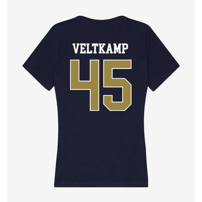 Georgia Southern - NCAA Football : Colton Veltkamp - Women's V-Neck T-Shirt-1