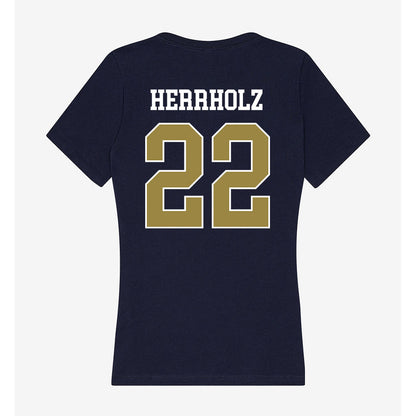 Georgia Southern - NCAA Baseball : Jp Herrholz - Women's V-Neck T-Shirt-1