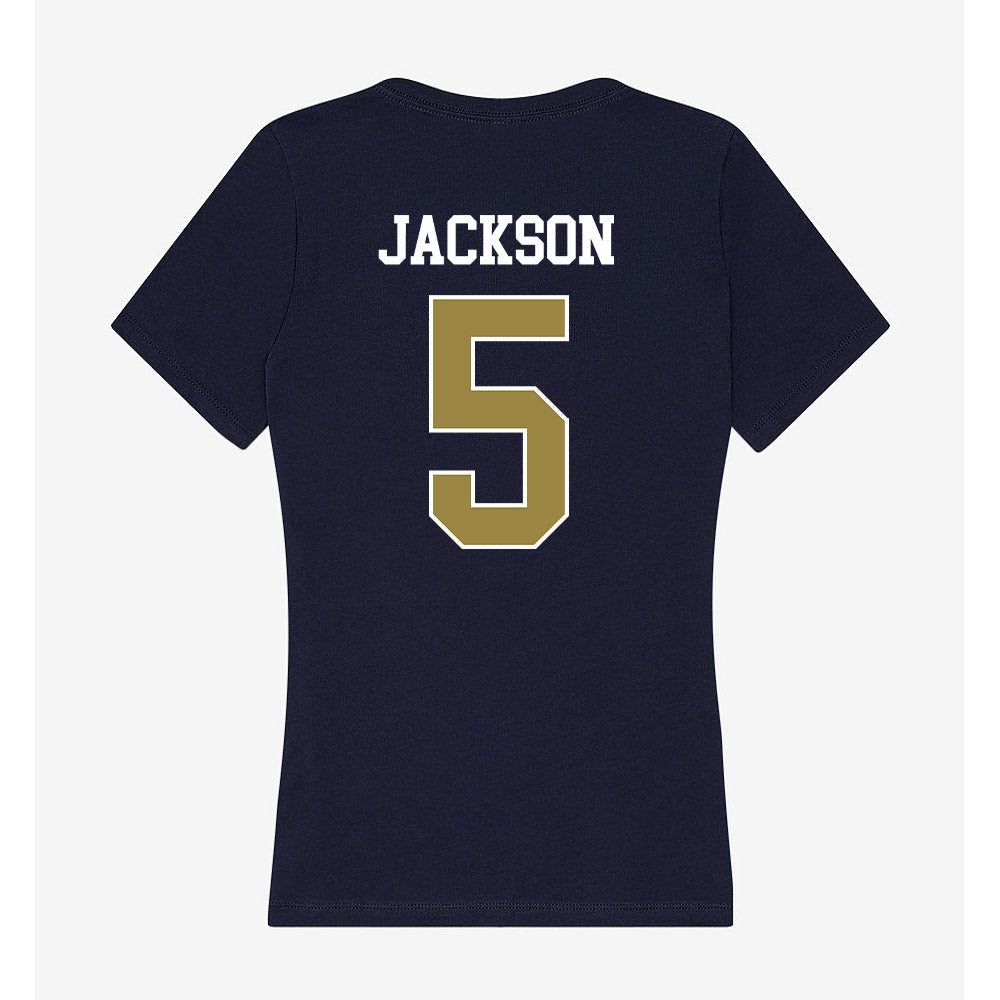 Georgia Southern - NCAA Football : Ayden Jackson - Women's V-Neck T-Shirt-1