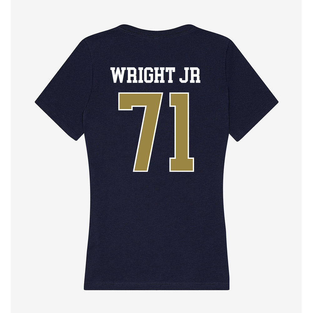 Georgia Southern - NCAA Football : Robert Wright Jr - Women's V-Neck T-Shirt-1