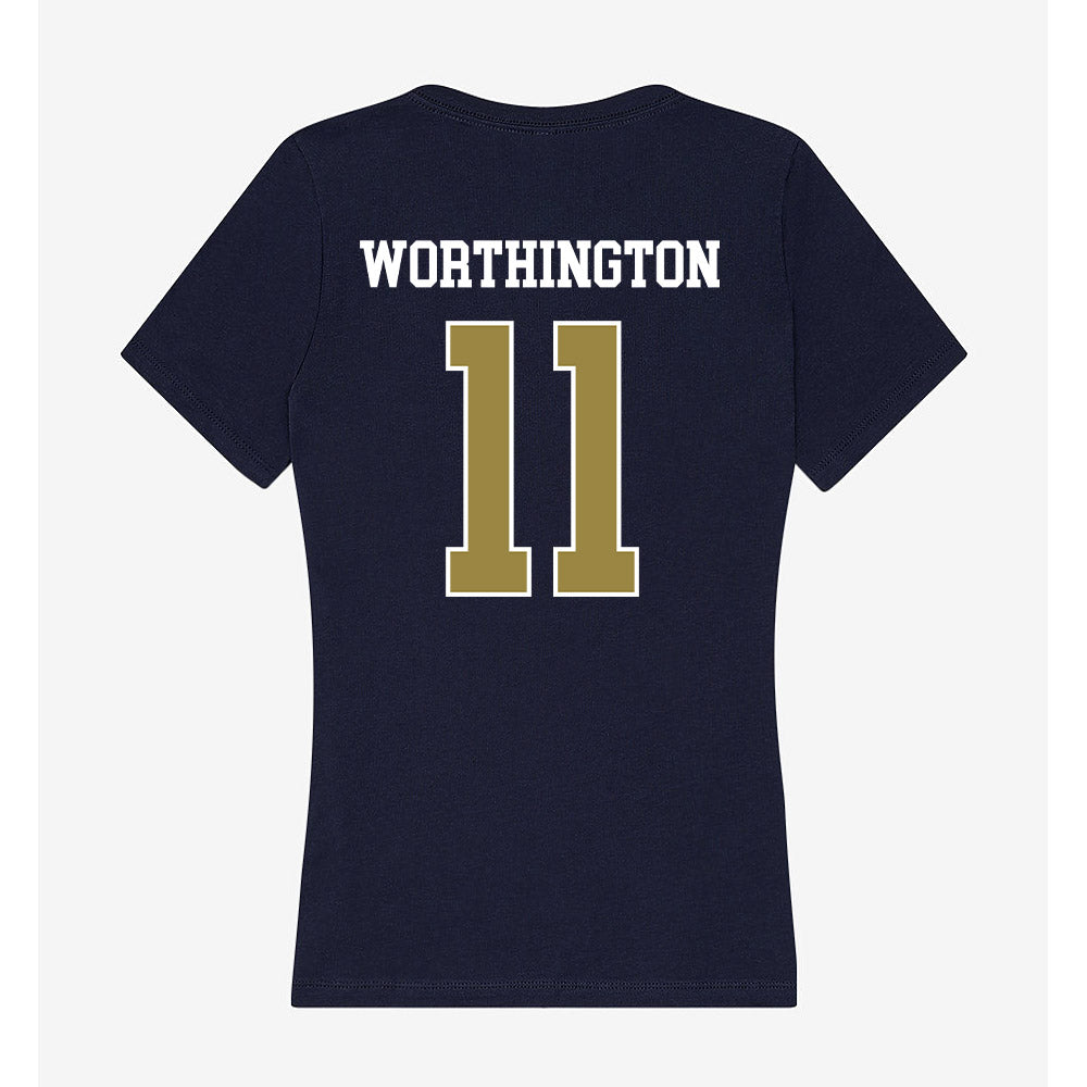 Georgia Southern - NCAA Softball : Hannah Worthington - Women's V-Neck T-Shirt-1