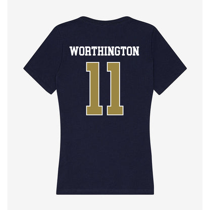 Georgia Southern - NCAA Softball : Hannah Worthington - Women's V-Neck T-Shirt-1