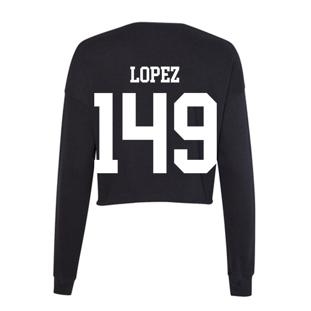 NSU - NCAA Wrestling : Rudy Lopez - Women's Cropped Crew Fleece-1