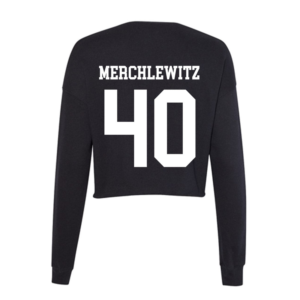 NSU - NCAA Football : Jake Merchlewitz - Women's Cropped Crew Fleece-1