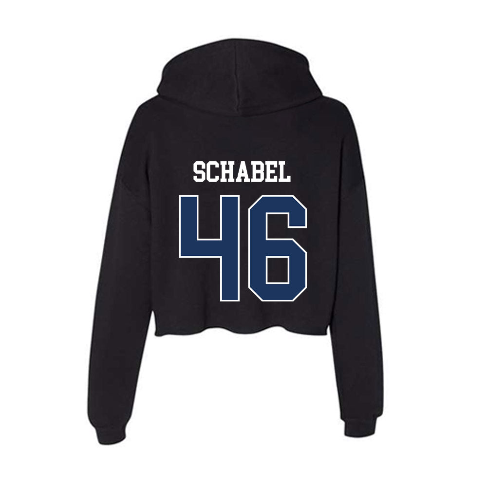 Monmouth - NCAA Football : Luke Schabel - Women's Crop Fleece Hoodie-1