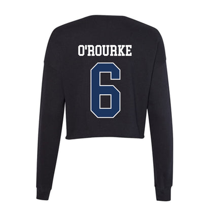 Monmouth - NCAA Men's Lacrosse : Ryan O'Rourke - Women's Cropped Crew Fleece-1
