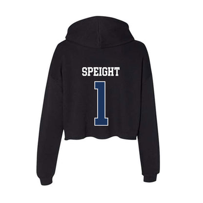 Monmouth - NCAA Football : Tj Speight - Women's Crop Fleece Hoodie-1