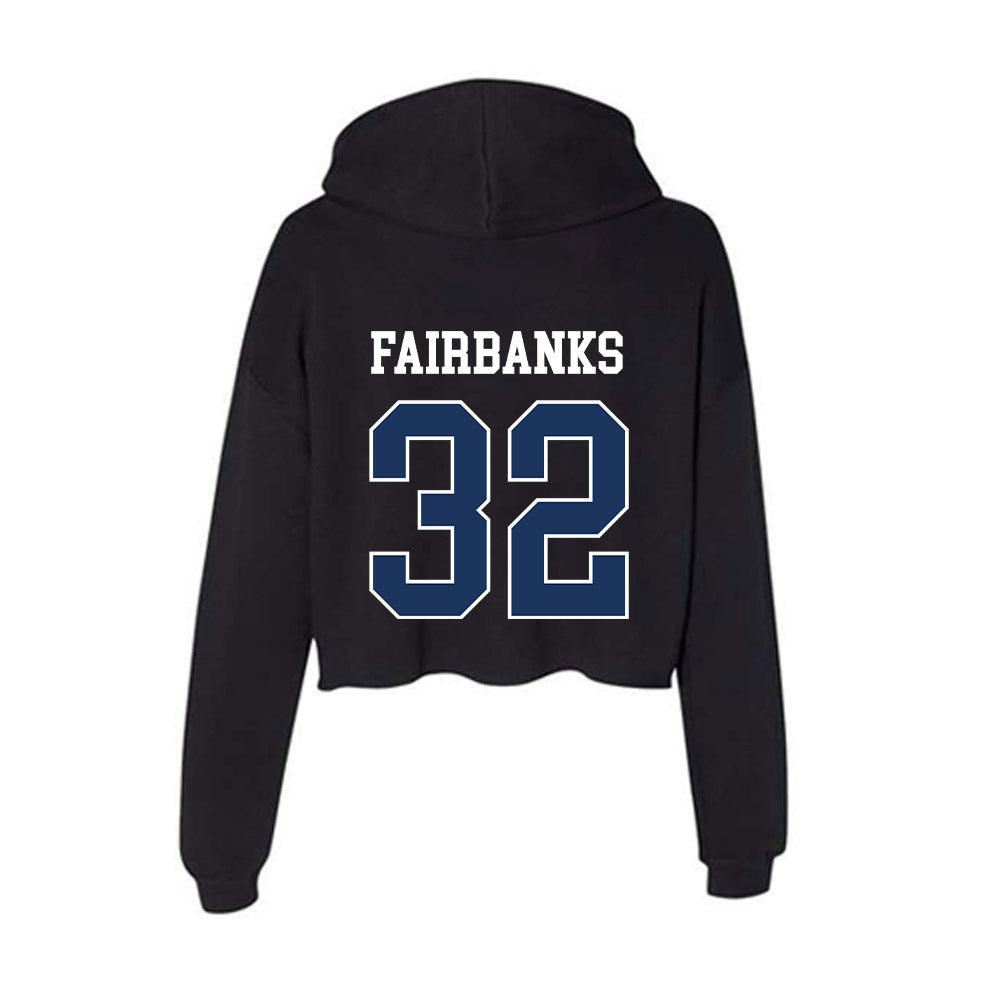 Monmouth - NCAA Men's Lacrosse : Chase Fairbanks - Women's Crop Fleece Hoodie-1