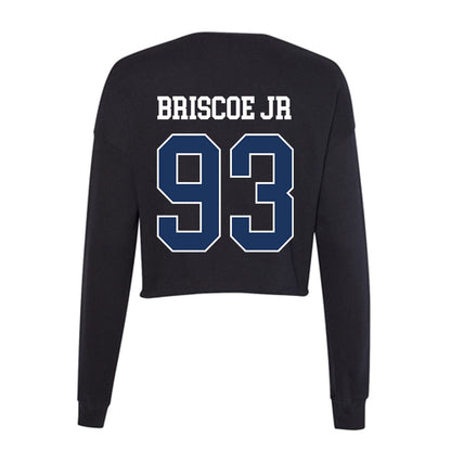 Monmouth - NCAA Football : DJ Briscoe Jr - Women's Cropped Crew Fleece-1