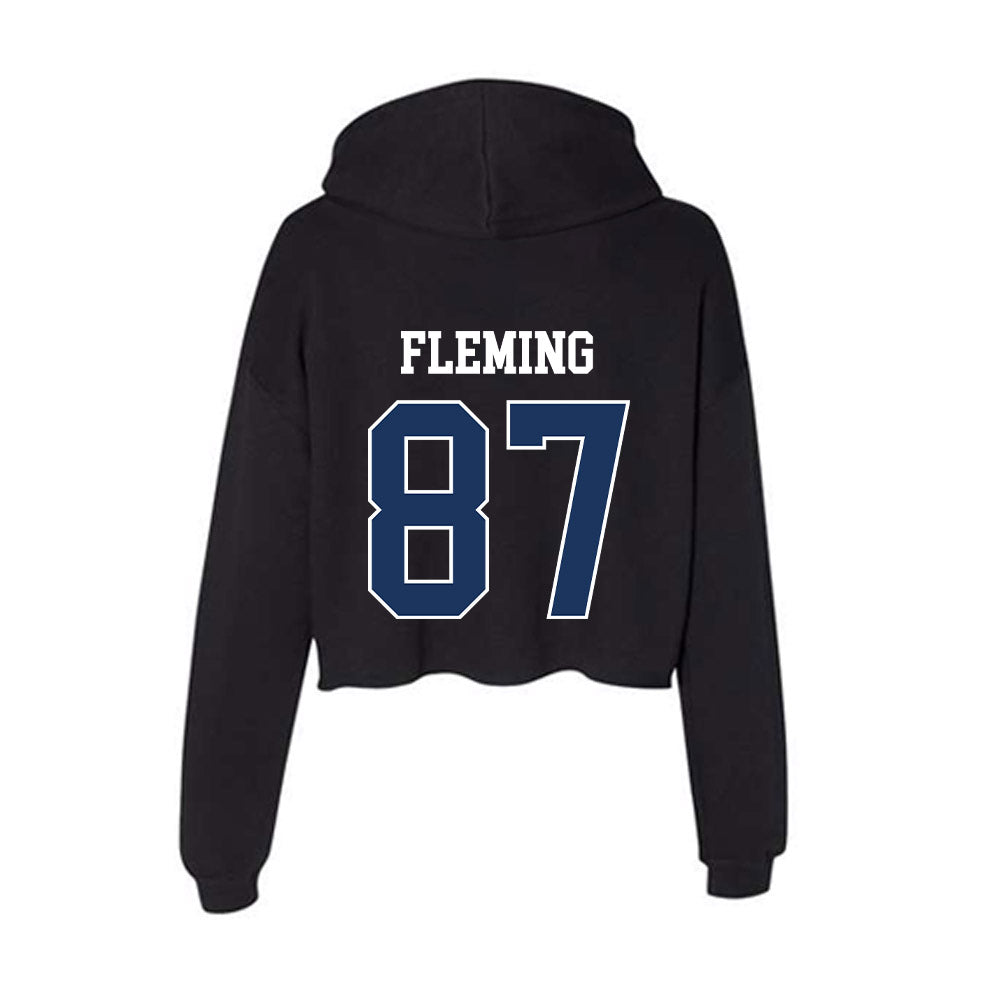 Monmouth - NCAA Football : Sean Fleming - Women's Crop Fleece Hoodie-1