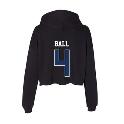Monmouth - NCAA Men's Basketball : Andrew Ball - Women's Crop Fleece Hoodie-1