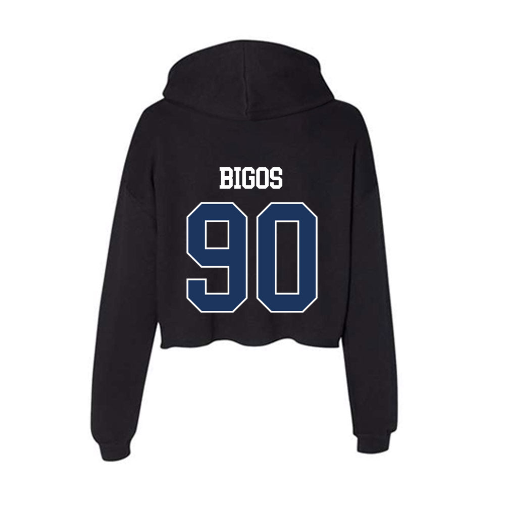 Monmouth - NCAA Football : Brendan Bigos - Women's Crop Fleece Hoodie-1
