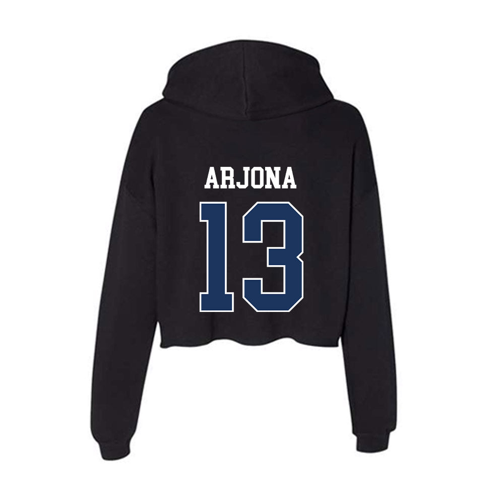 Monmouth - NCAA Football : Enzo Arjona - Women's Crop Fleece Hoodie-1