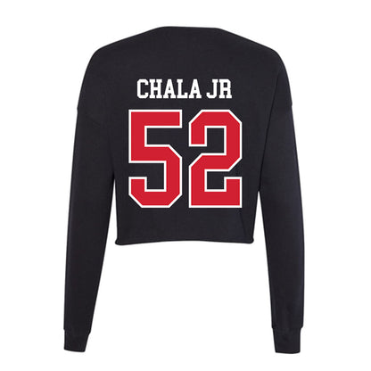 Fresno State - NCAA Football : Isiah Chala Jr - Women's Cropped Crew Fleece-1