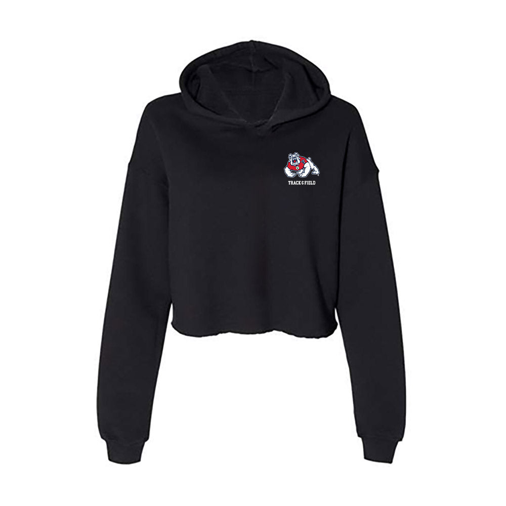 Fresno State - NCAA Men's Track & Field : Kamoni Reams - Women's Crop Fleece Hoodie-0
