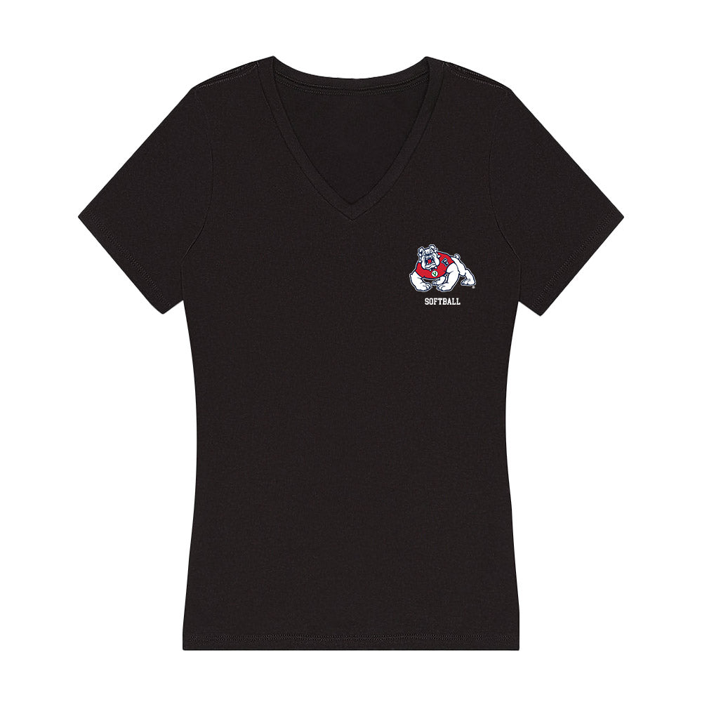 Fresno State - NCAA Softball : Taryn Irigoyen - Women's V-Neck T-Shirt-0