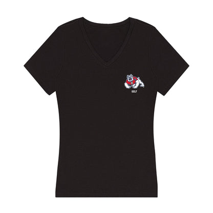 Fresno State - NCAA Men's Golf : Zackary Tarter - Women's V-Neck T-Shirt-0