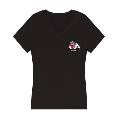 Fresno State - NCAA Softball : McKenna Gieger - Women's V-Neck T-Shirt-0