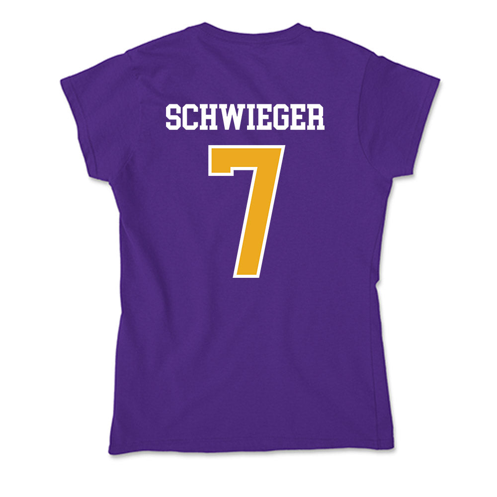 Northern Iowa - NCAA Men's Basketball : Ben Schwieger - Soft Style Women’s T-Shirt-1