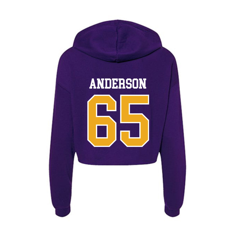 Northern Iowa - NCAA Football : Blake Anderson - Women's Crop Fleece Hoodie-1