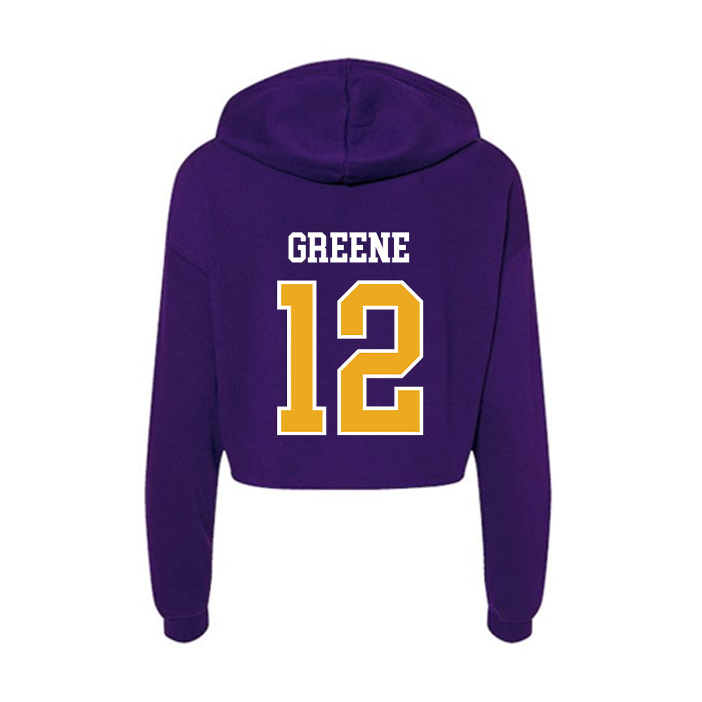 Northern Iowa - NCAA Women's Basketball : Anna Greene - Women's Crop Fleece Hoodie-1