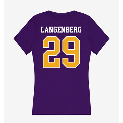 Northern Iowa - NCAA Football : Tucker Langenberg - Women's V-Neck T-Shirt-1