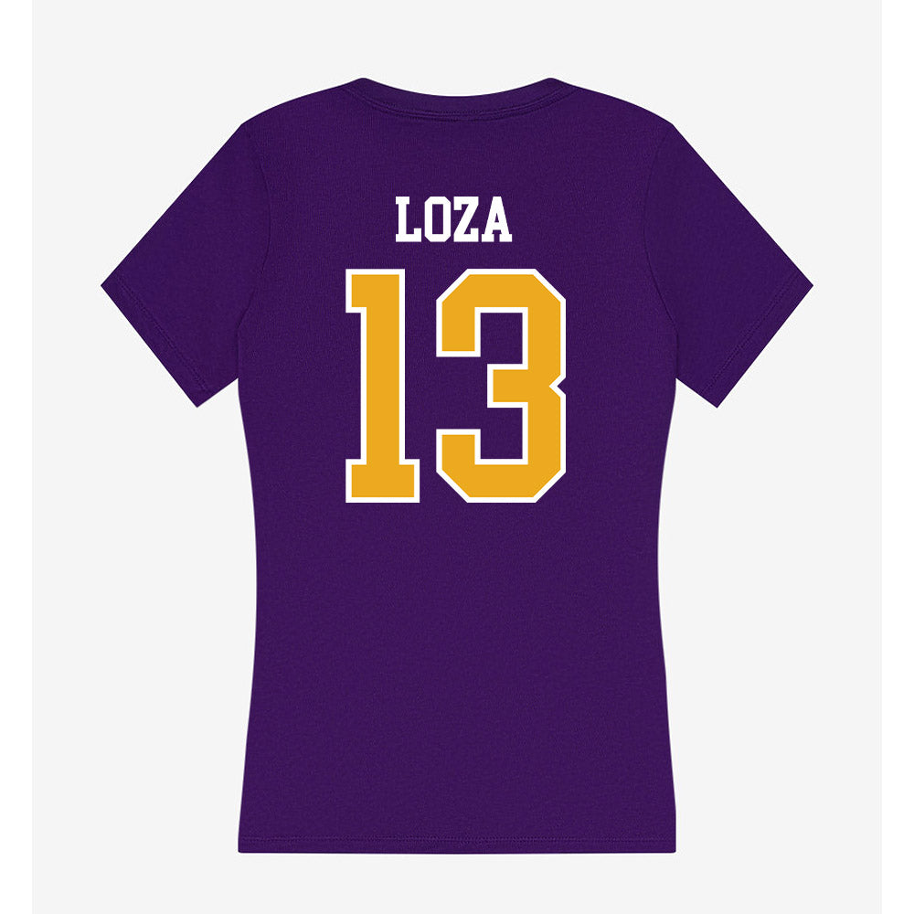 Northern Iowa - NCAA Men's Soccer : Giselle Loza - Women's V-Neck T-Shirt-1