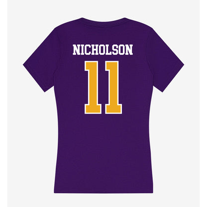 Northern Iowa - NCAA Women's Basketball : Mya Nicholson - Women's V-Neck T-Shirt-1