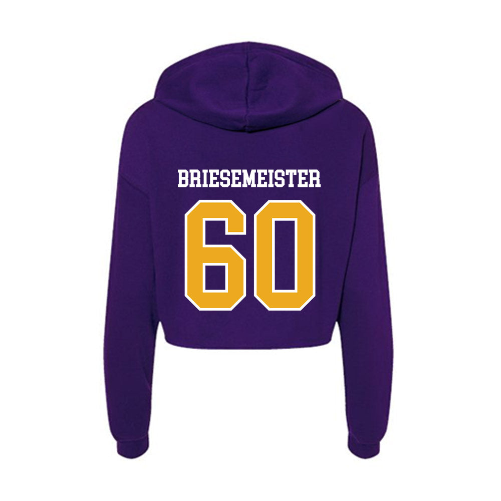 Northern Iowa - NCAA Football : Joe Briesemeister - Women's Crop Fleece Hoodie-1
