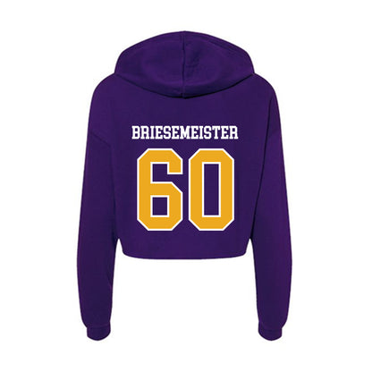 Northern Iowa - NCAA Football : Joe Briesemeister - Women's Crop Fleece Hoodie-1