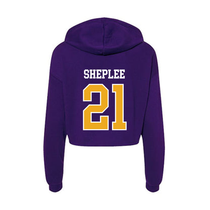 Northern Iowa - NCAA Women's Basketball : Eliana Sheplee - Women's Crop Fleece Hoodie-1