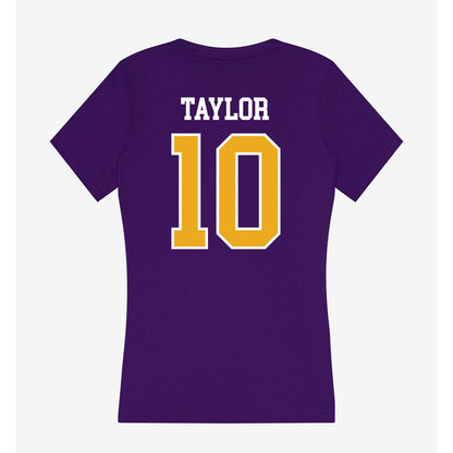 Northern Iowa - NCAA Men's Basketball : RJ Taylor - Women's V-Neck T-Shirt-1