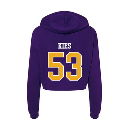 Northern Iowa - NCAA Football : Jarrett Kies - Women's Crop Fleece Hoodie-1