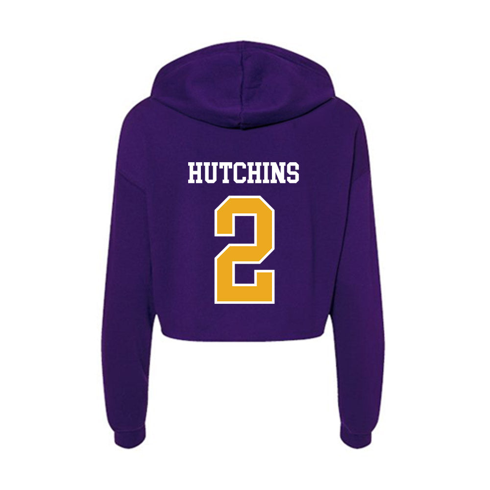 Northern Iowa - NCAA Men's Basketball : Geon Hutchins - Women's Crop Fleece Hoodie-1