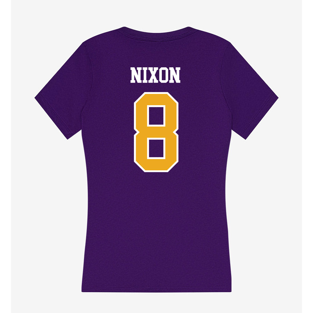 Northern Iowa - NCAA Football : Jayce Nixon - Women's V-Neck T-Shirt-1